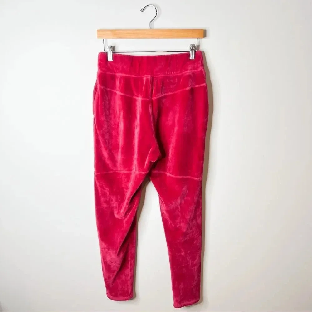 Free People Movement Pink Velvet Jogger Pants